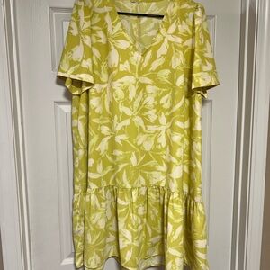 a new day Yellow and White Floral Dress